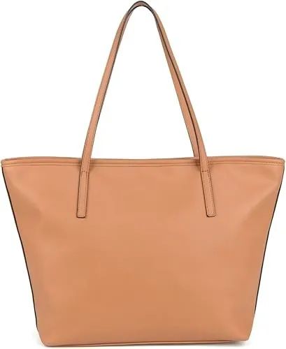Bolsa Tote Shopper Média Textura Fibra Tressê Marrom Nova - Foto 3