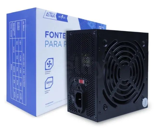 Fonte de Alimentação PC PC AMD Intel ATX 500W