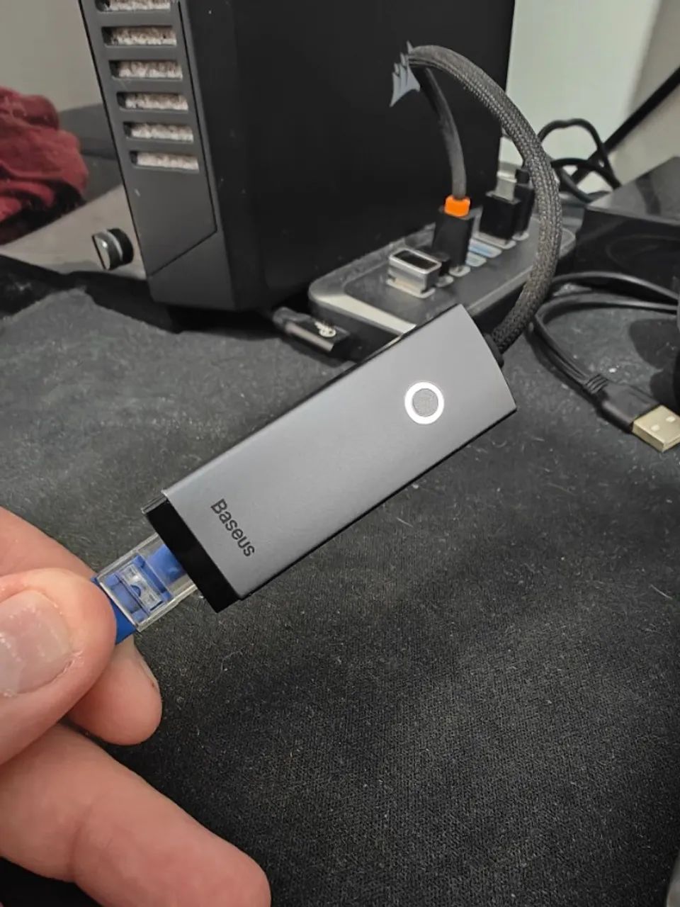 Placa de rede gigabit 1000 Mbps USB Baseus, ideal para melhorar a velocidade da rede! - Foto 2