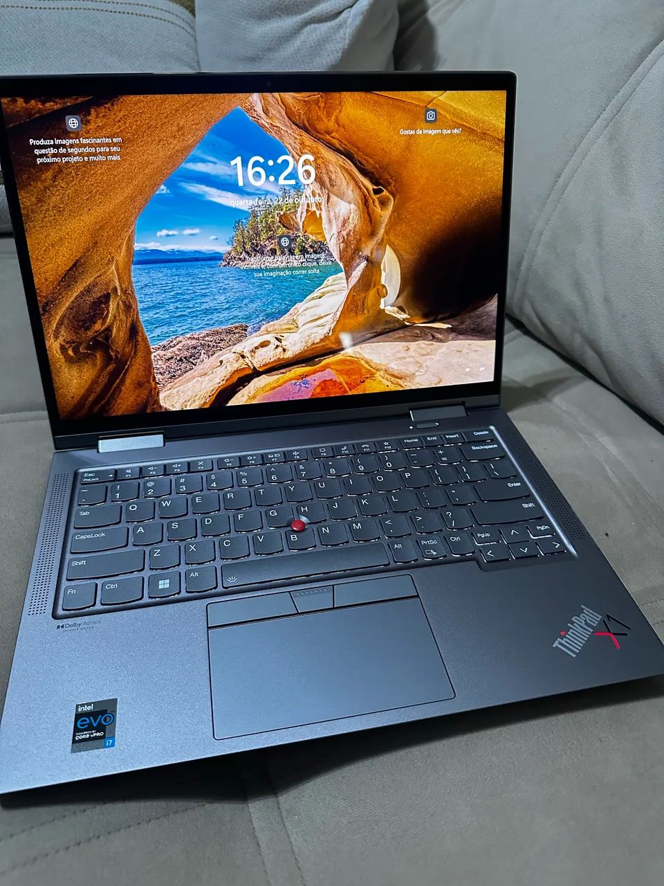 Thinkpad x1 yoga gen 6 i7-1185G7 16 de ram , SSD 256 tela 4K