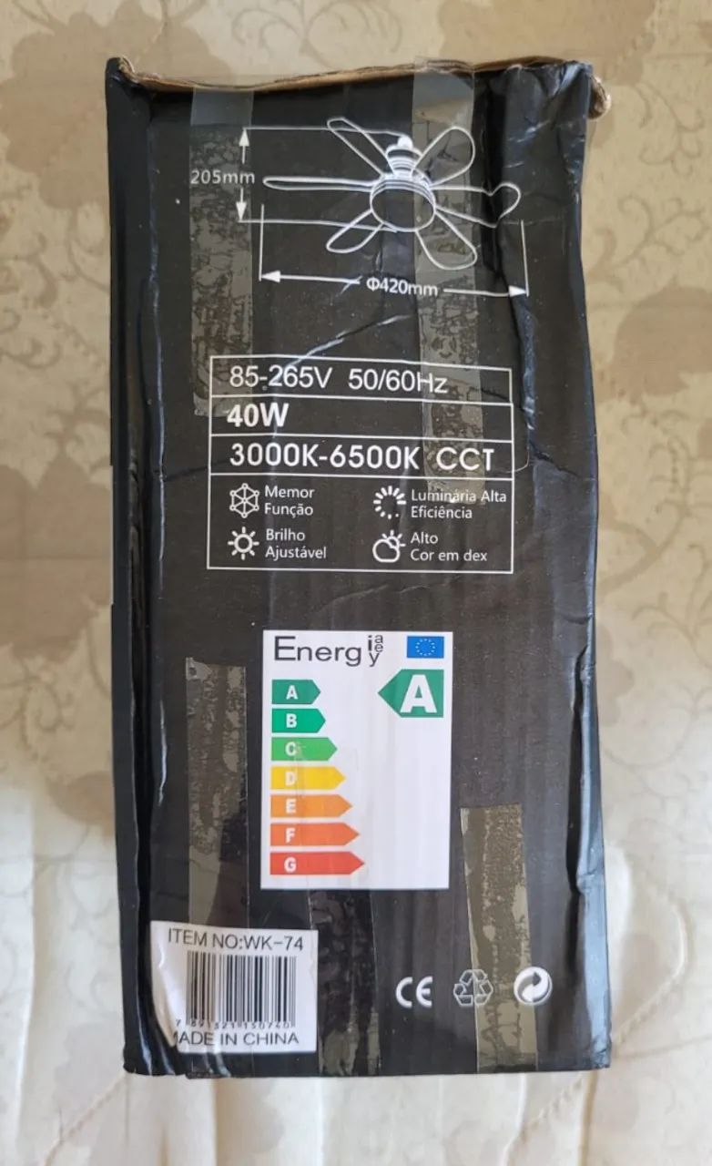 VENDO 03 VENTILADORES DE TETO C/ LÂMPADA LED E27 (02 DE 80W E 01 DE 40W) - Foto 5