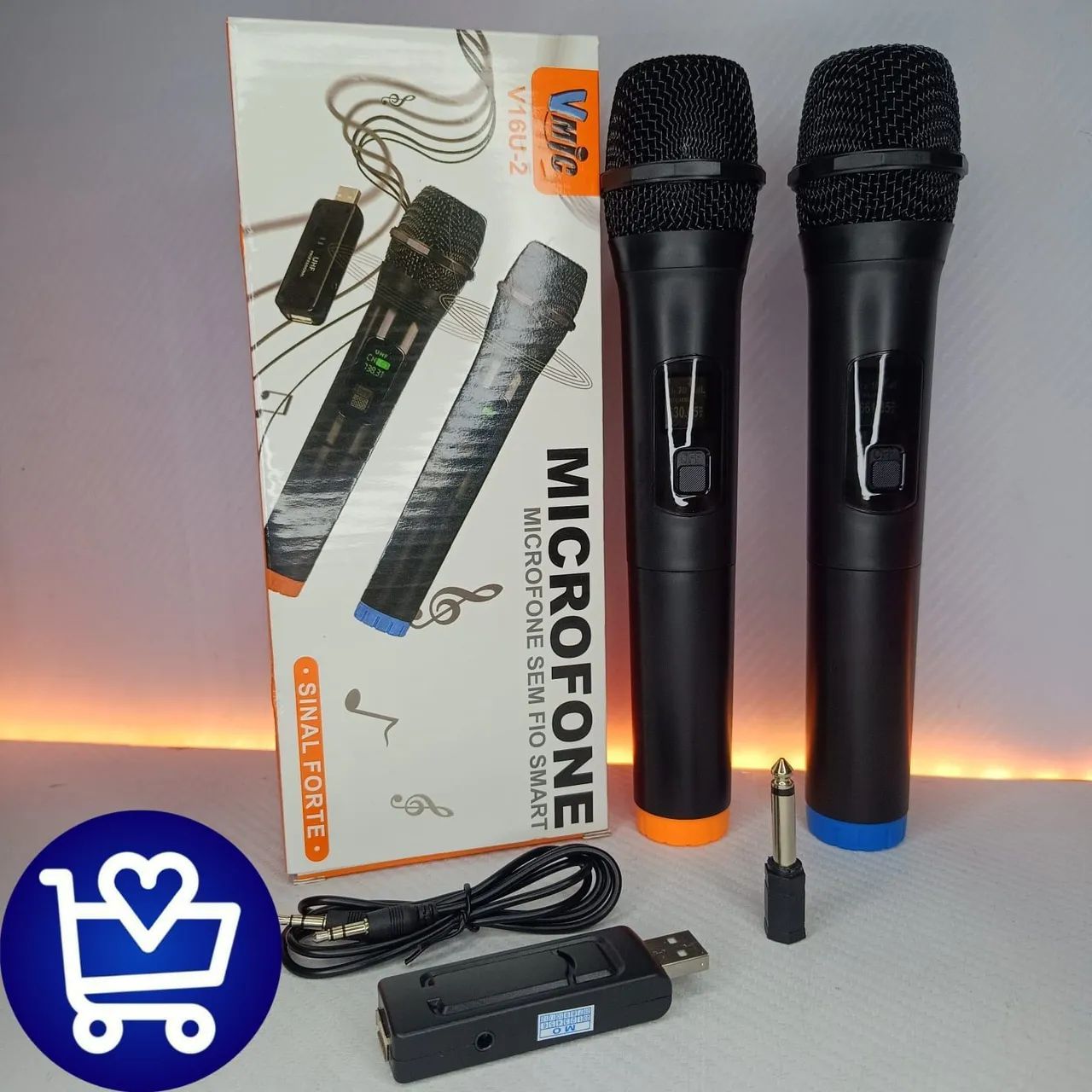Microfone Sem Fio Vmic V16U-2 - Kit com 2 Microfones - Foto 4