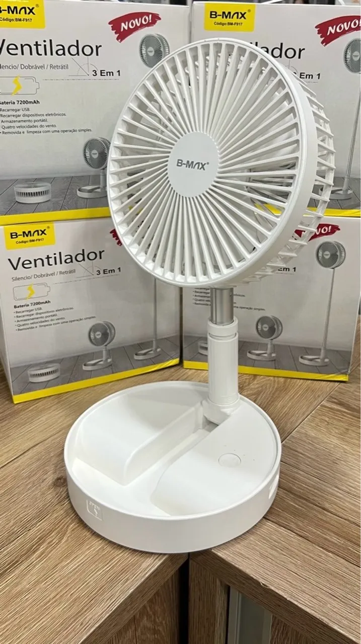 Ventilador portátil B-MAX Dobrável e Retrátil
