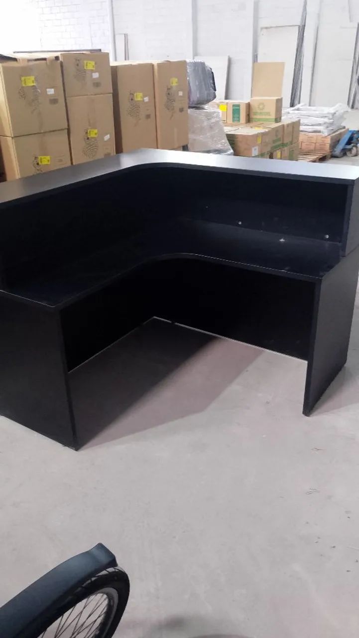 Balcão de escritório preto - Foto 5