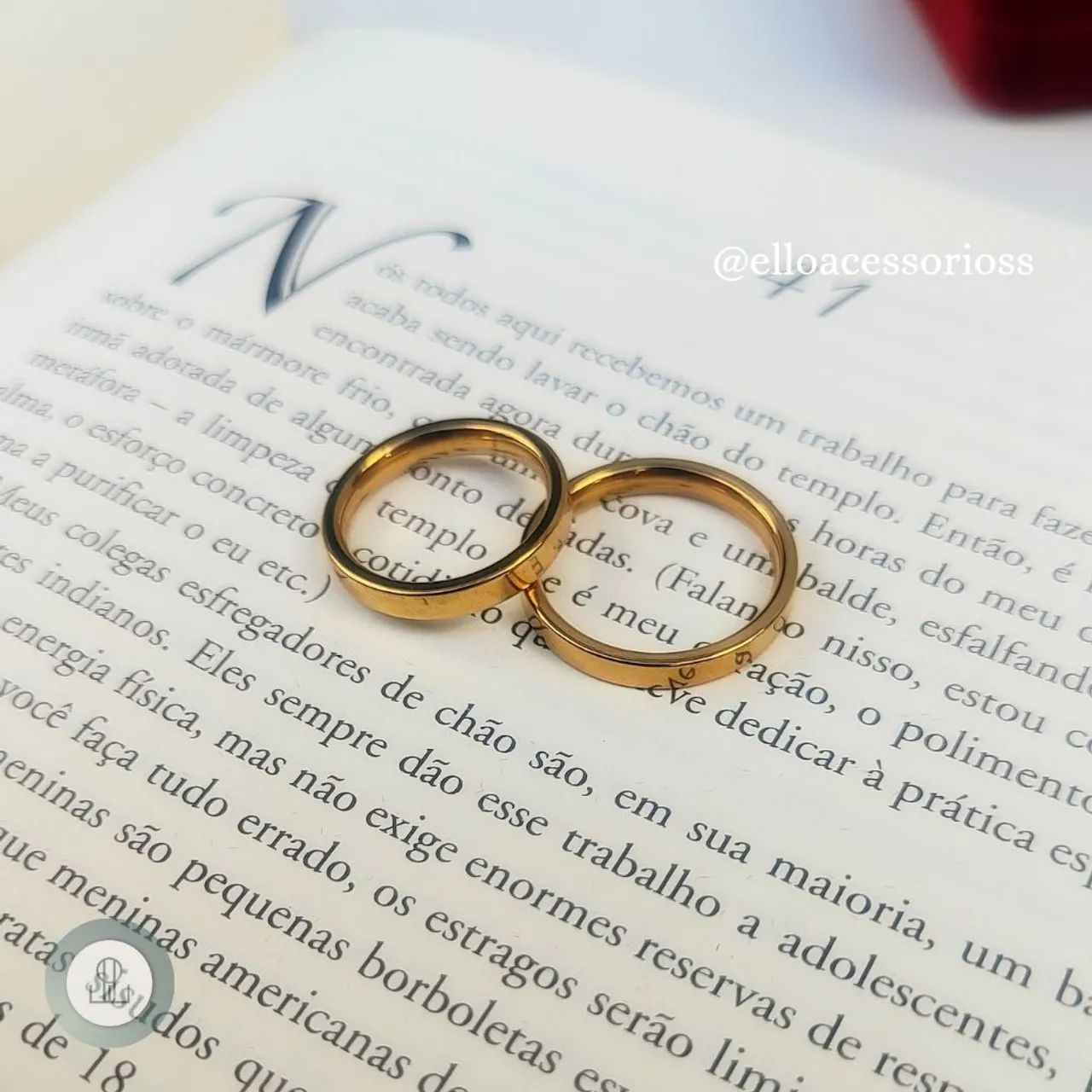 Alianças Retas banhadas a ouro com 3mm - Foto 4