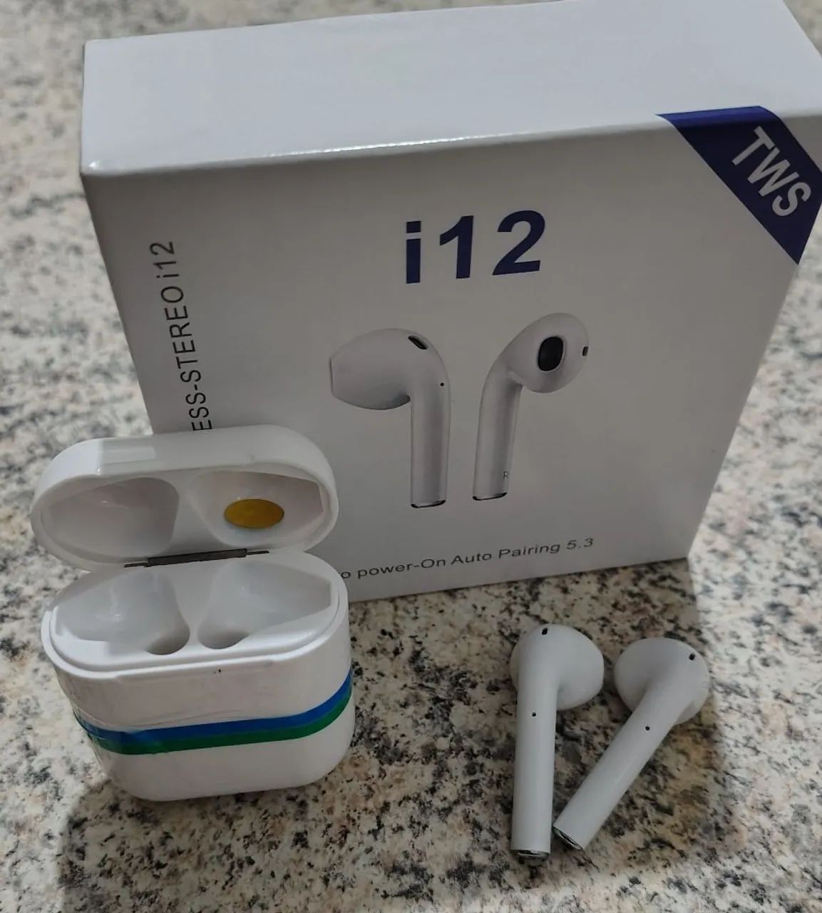 Fone de Ouvido Bluetooth TWS i12 - Novo - Foto 3