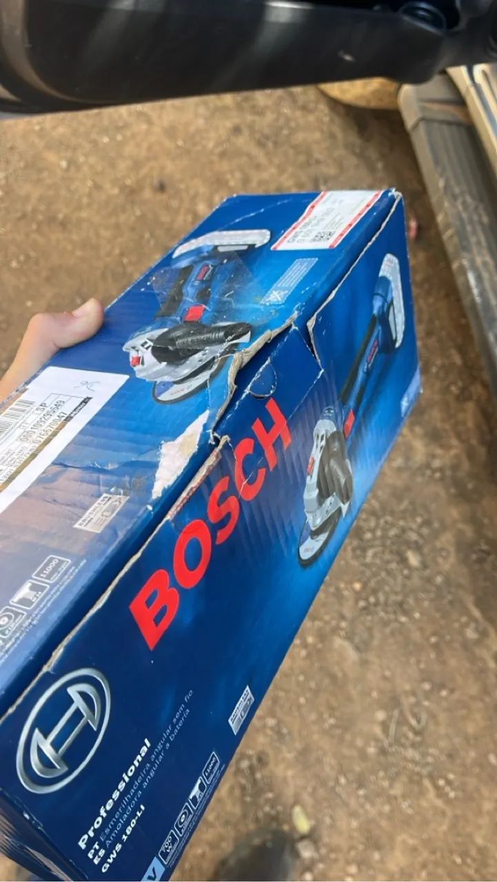 Esmerilhadeira Angular Bosch GWS 180-LI Professional - Foto 4