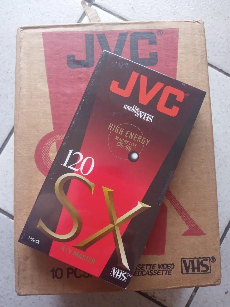 Fitas VHS JVC SX T-120 Lacradas Caixa Com 10 Unidades 