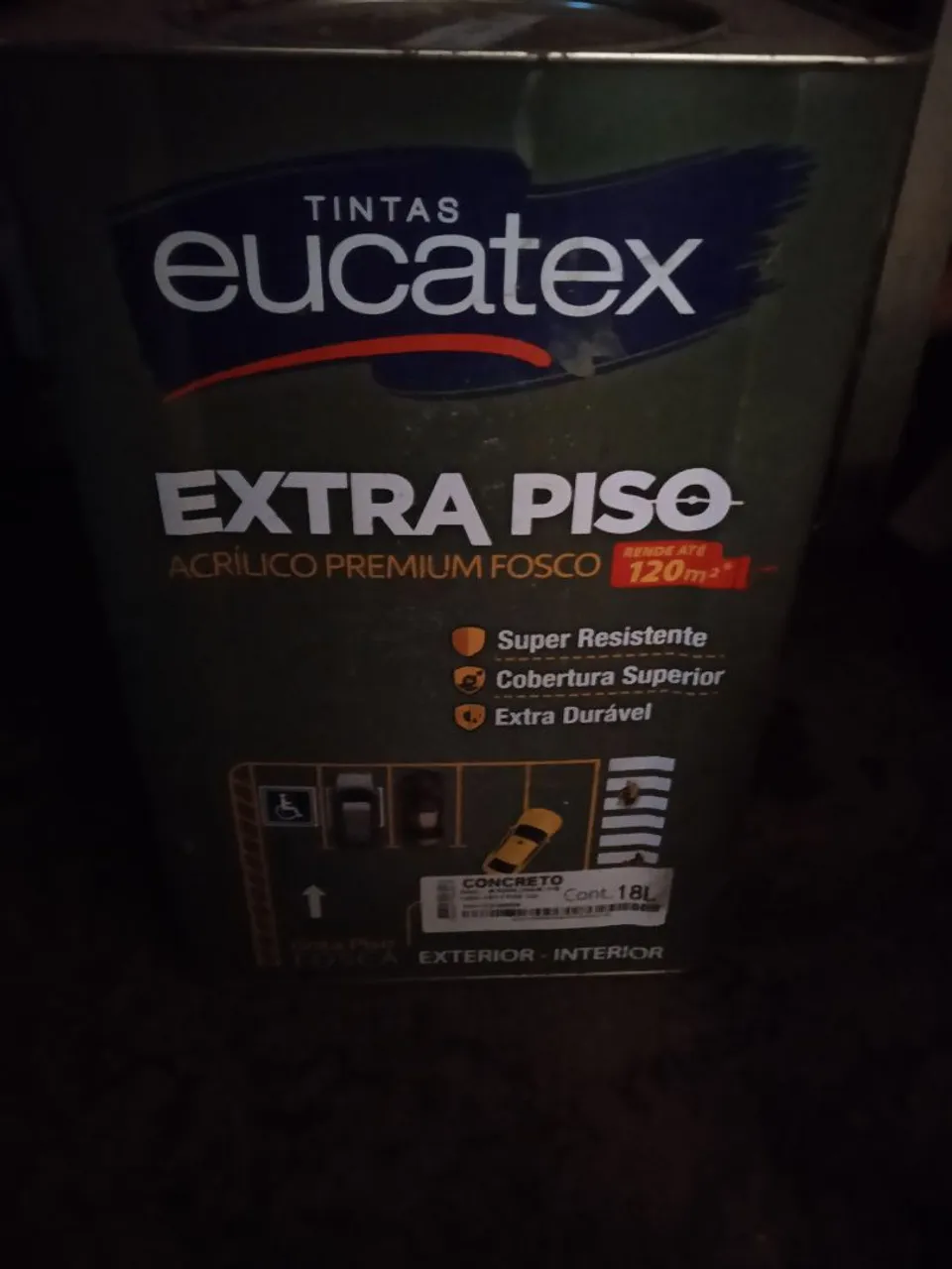 Tinta Extra Piso Acrílico Premium Fosco Eucatex 18L