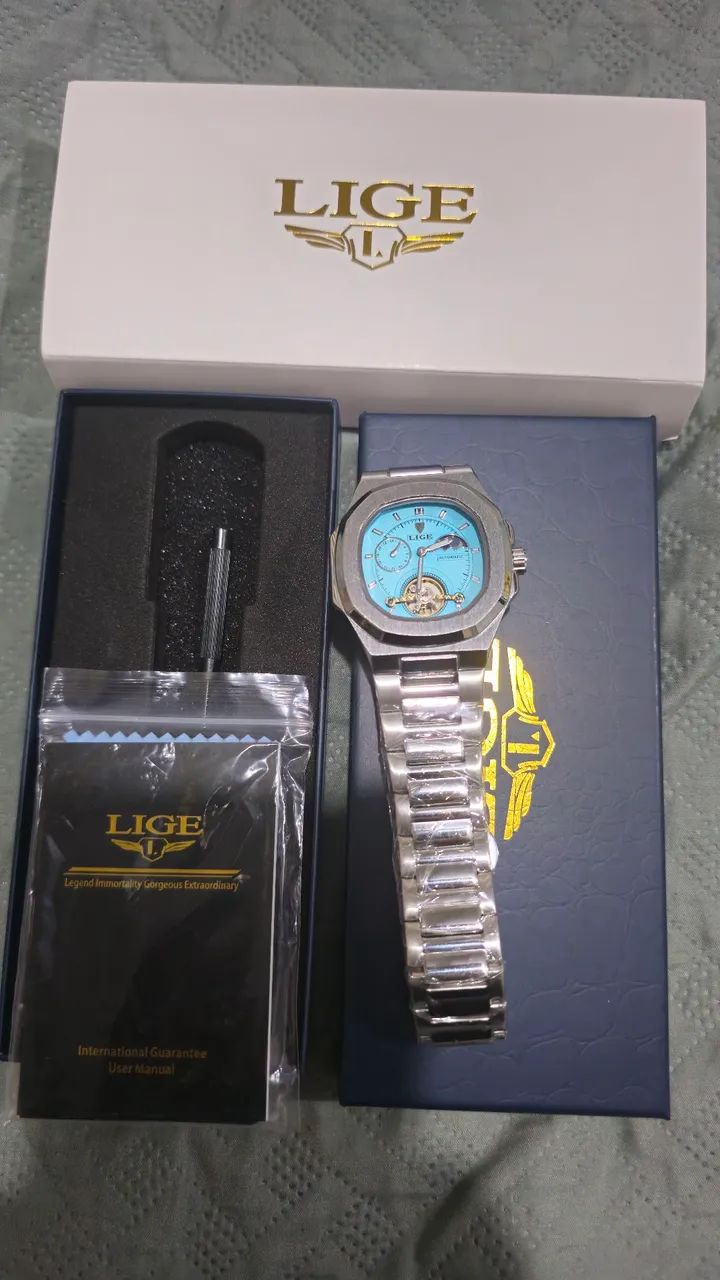 Relógio de Pulso Masculino LIGE Automático - Foto 2