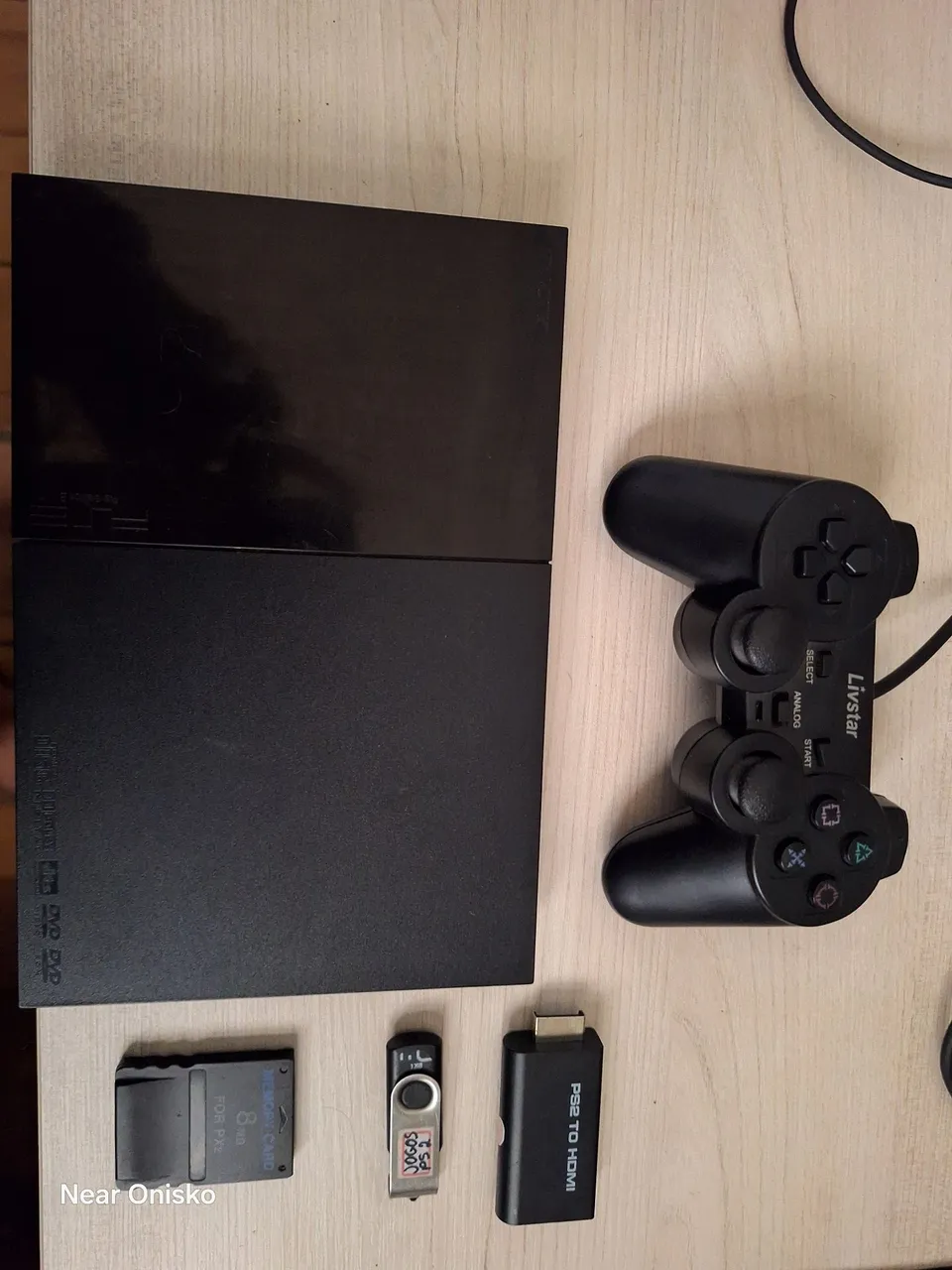 Playstation 2 Slim com jogos e acessórios