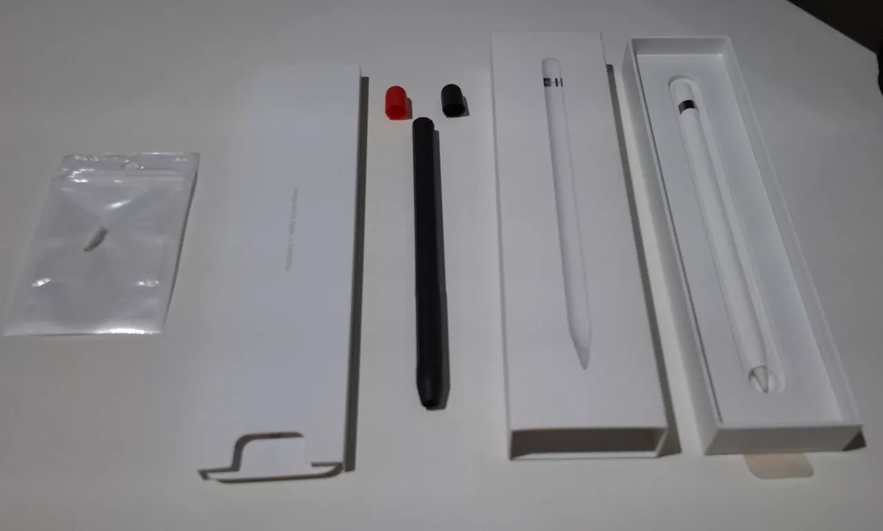 Apple Pencil (Geração 1) e Adaptador USB-C + Brindes