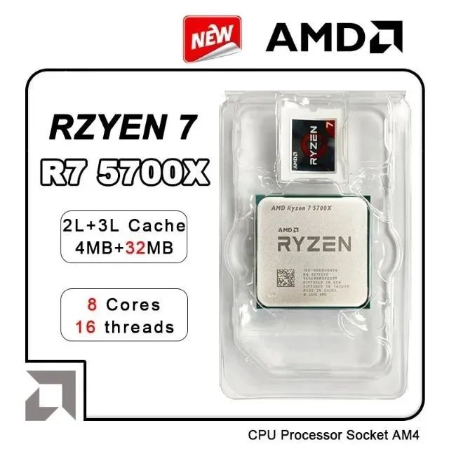 Ryzen 7 5700X - Processador AMD - Novo - Enviamos