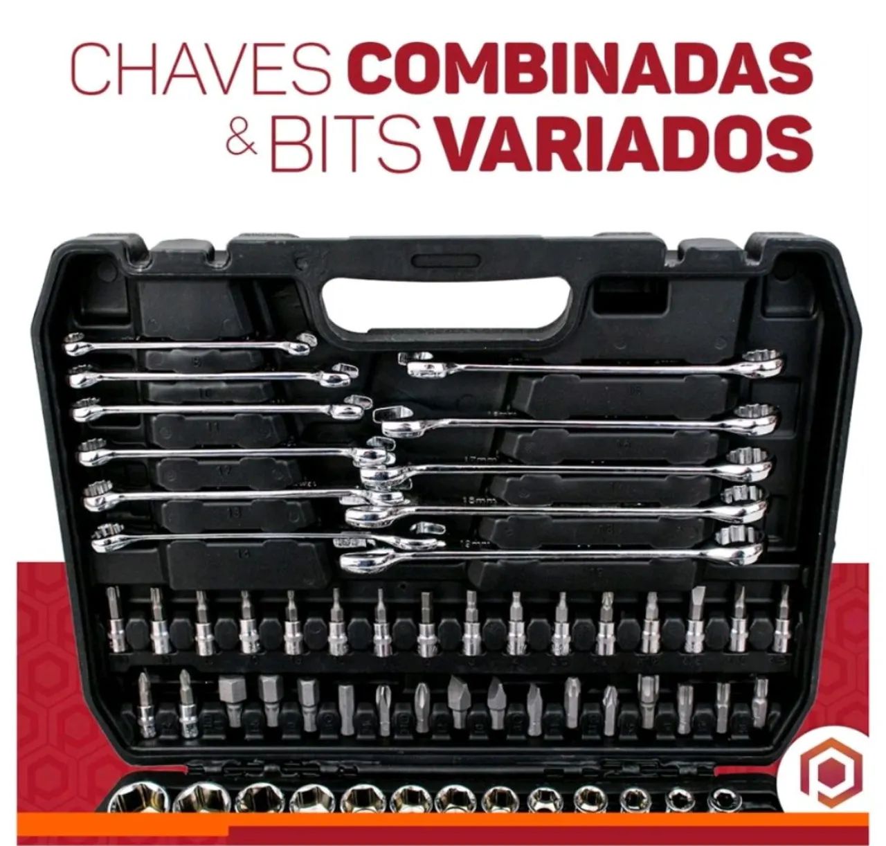 Kit Ferramenta Jogo Soquete Chave Combinada Catraca 78 Peças - Foto 3
