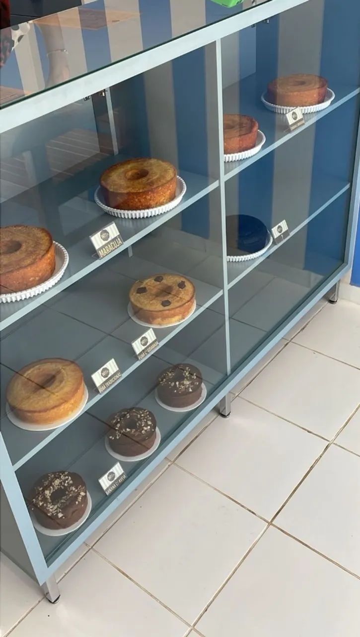 Expositor Balcão para Bolos, Doces e Confeitaria de Vidro + Caixa para Notas e Moeda - Foto 4