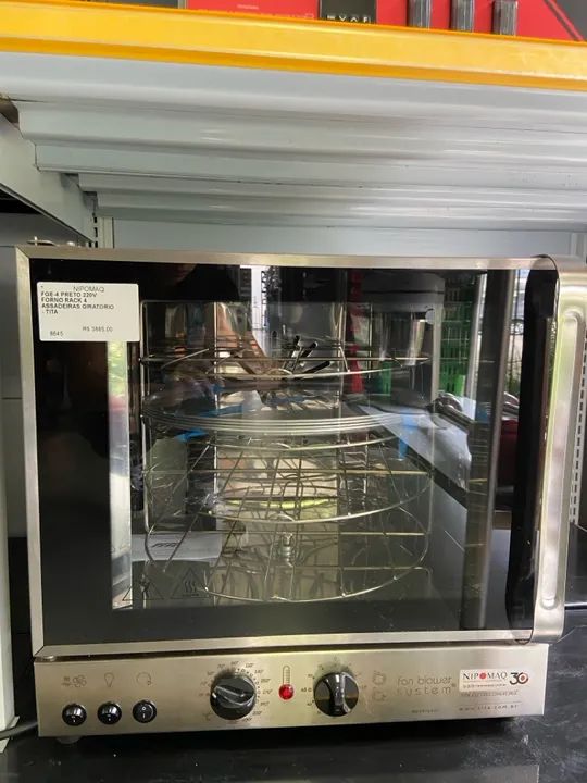FGE-4 PRETO FORNO RACK 4 ASSADEIRAS GIRATÓRIO - TITA 