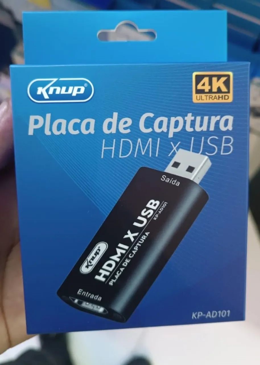 Placa De Captura Usb Hdmi Áudio E Vídeo Streaming 4k 1080p