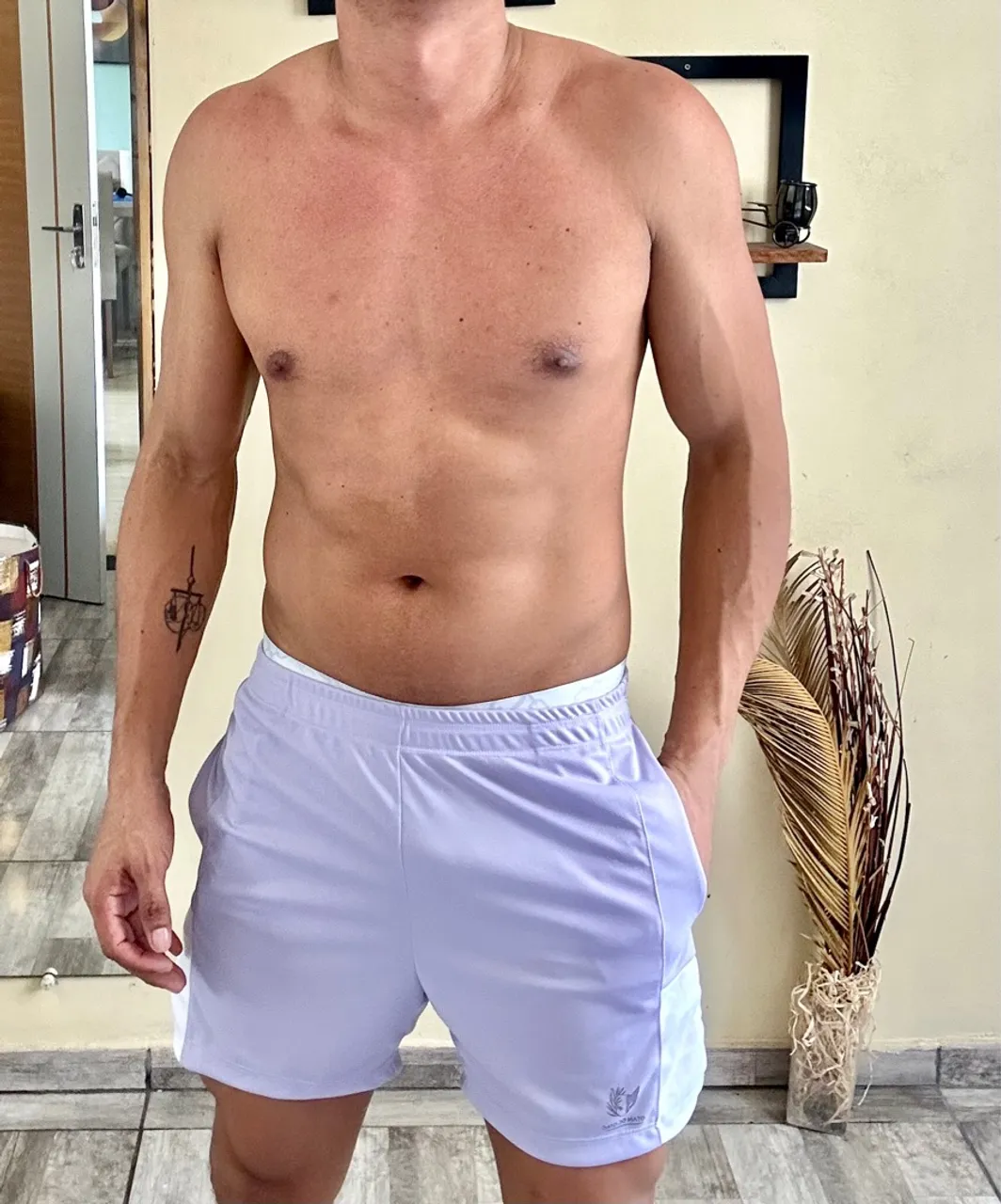Shorts de Treino Masculino - lilas Claro M
