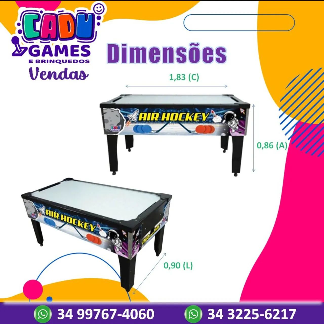 Air Hockey Eletrônico - Standard - Foto 3