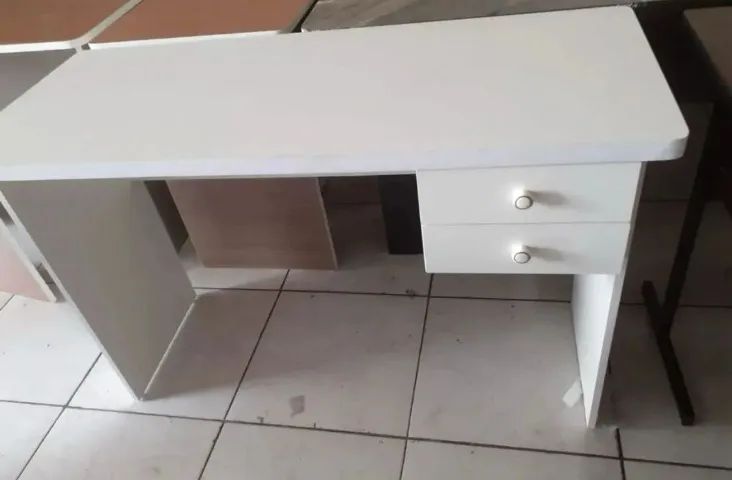 escrivaninha reta branca - frete grátis