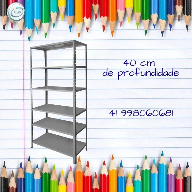 PRATELEIRA DE AÇO-40 CM-NOVA