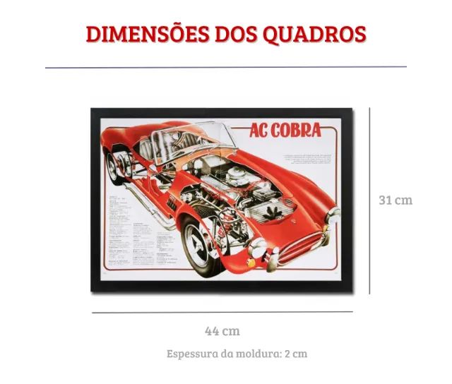 VW Santana 1991 - Kit com 2 quadros decorativos - Foto 3