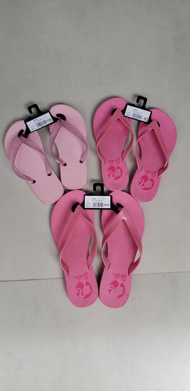 Chinelo Barbie Rosa - Vários Tamanhos