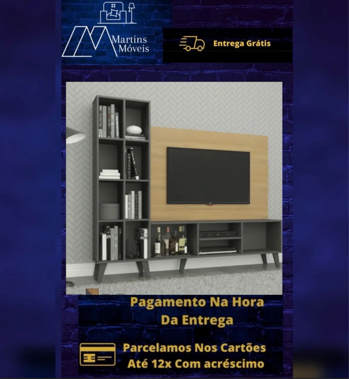 GRANDE PROMOÇÃO PAINEL RACK MENDONÇA ENTREGA GRÁTIS ACEITA CARTÃO 