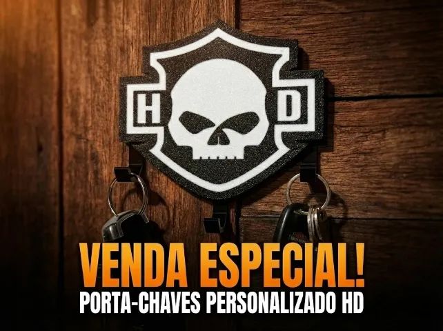 Suporte para chaves temático Harley Davidson