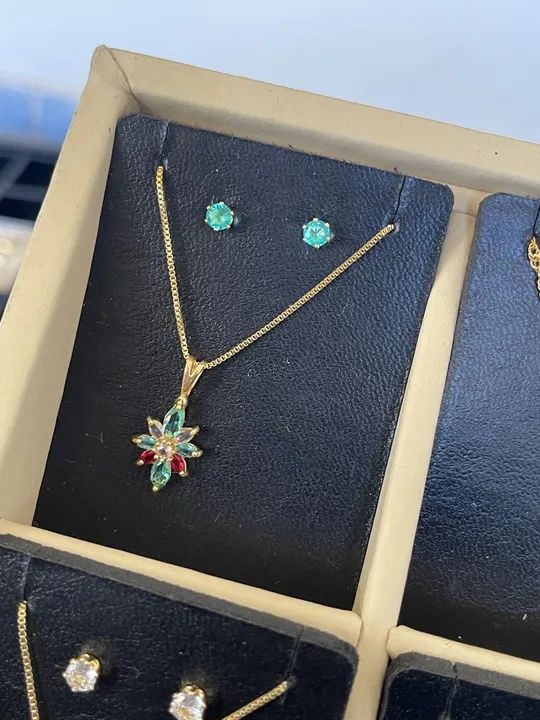 Brinco e Colar Folheado  - Foto 5