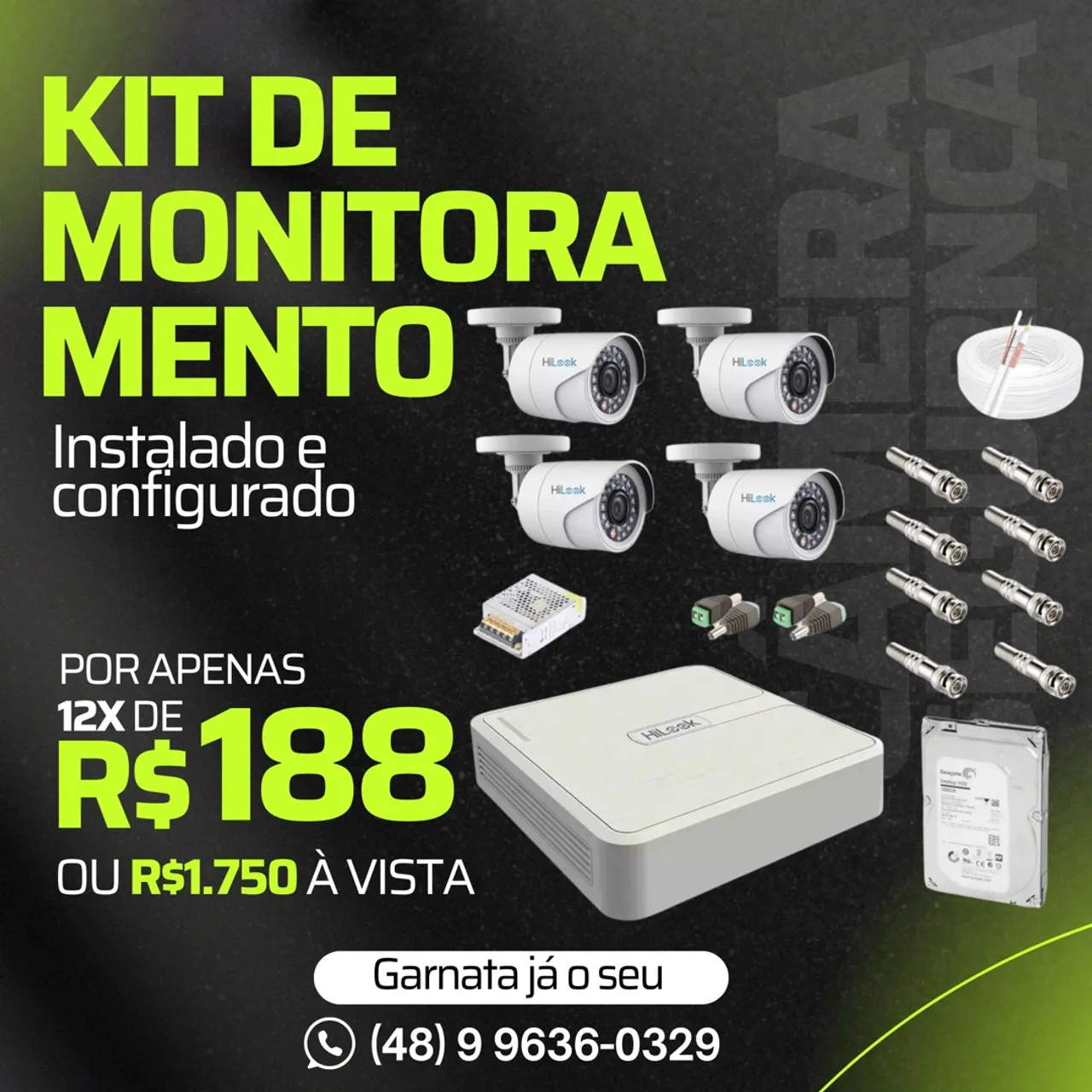 Instalação e venda de sistema de segurança - câmeras cftv