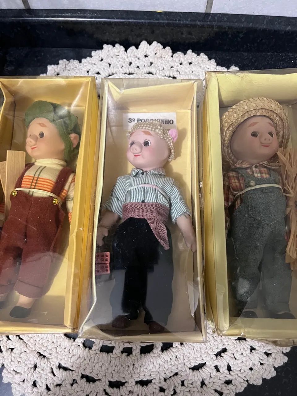 Bonecos Três Porquinhos Colecionáveis