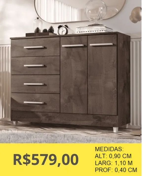 COMODA COM PORTAS A PRONTA-ENTREGA 