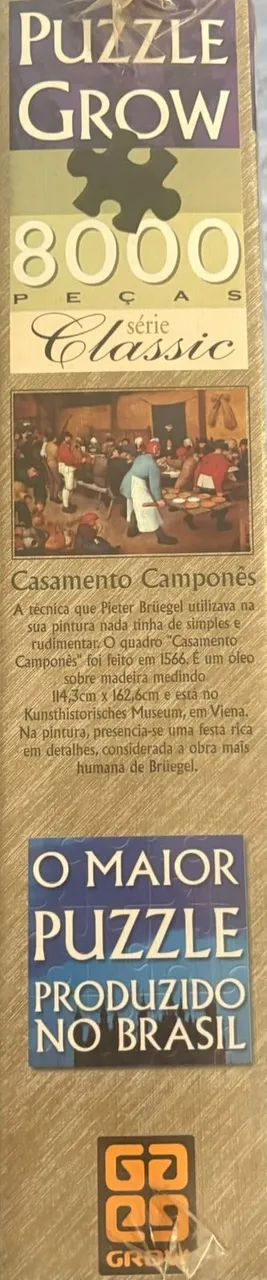 RARIDADE >>LACRADO<< Quebra-cabeça Puzzle Grow Casamento Camponês 8000 Peças - Foto 2