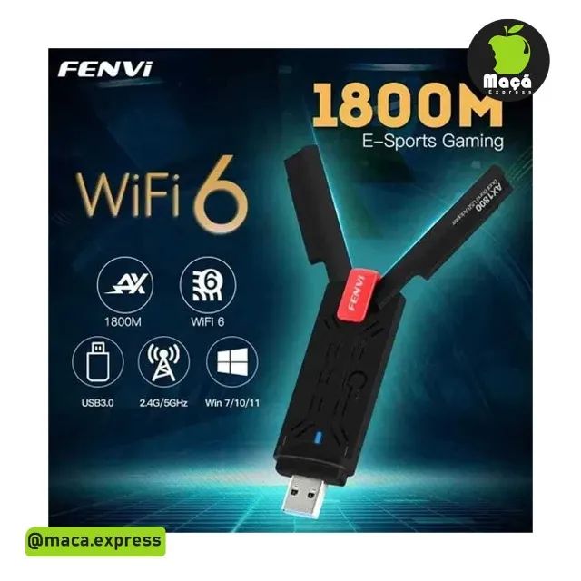 Adaptador Wifi 6 Usb 3.0 1800mbps 2.4g 5ghz Fenvi - Foto 3