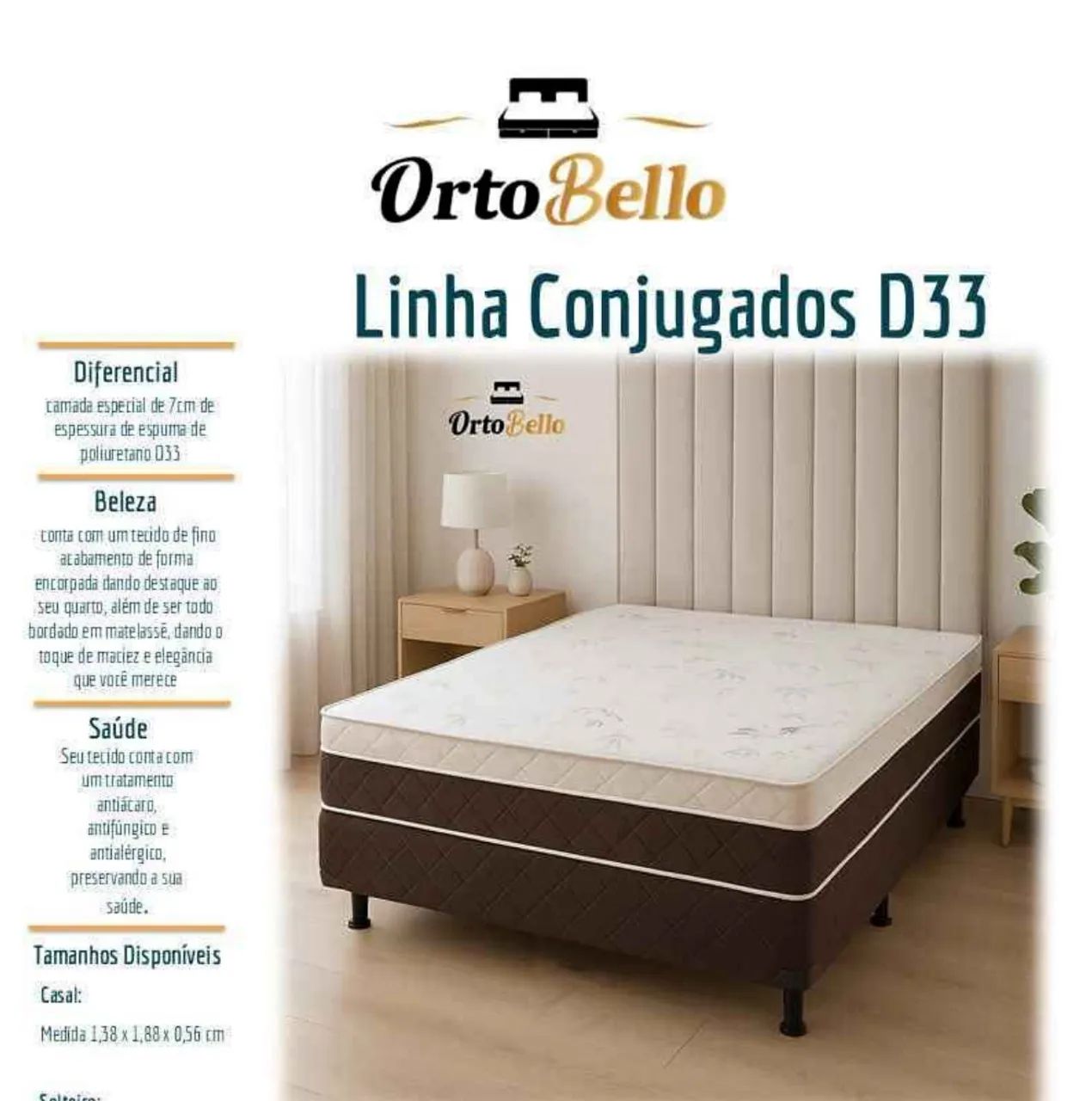  VENDO CAMA  BOX ! casal d33 NOVA ! macia e confortável!  - Foto 2