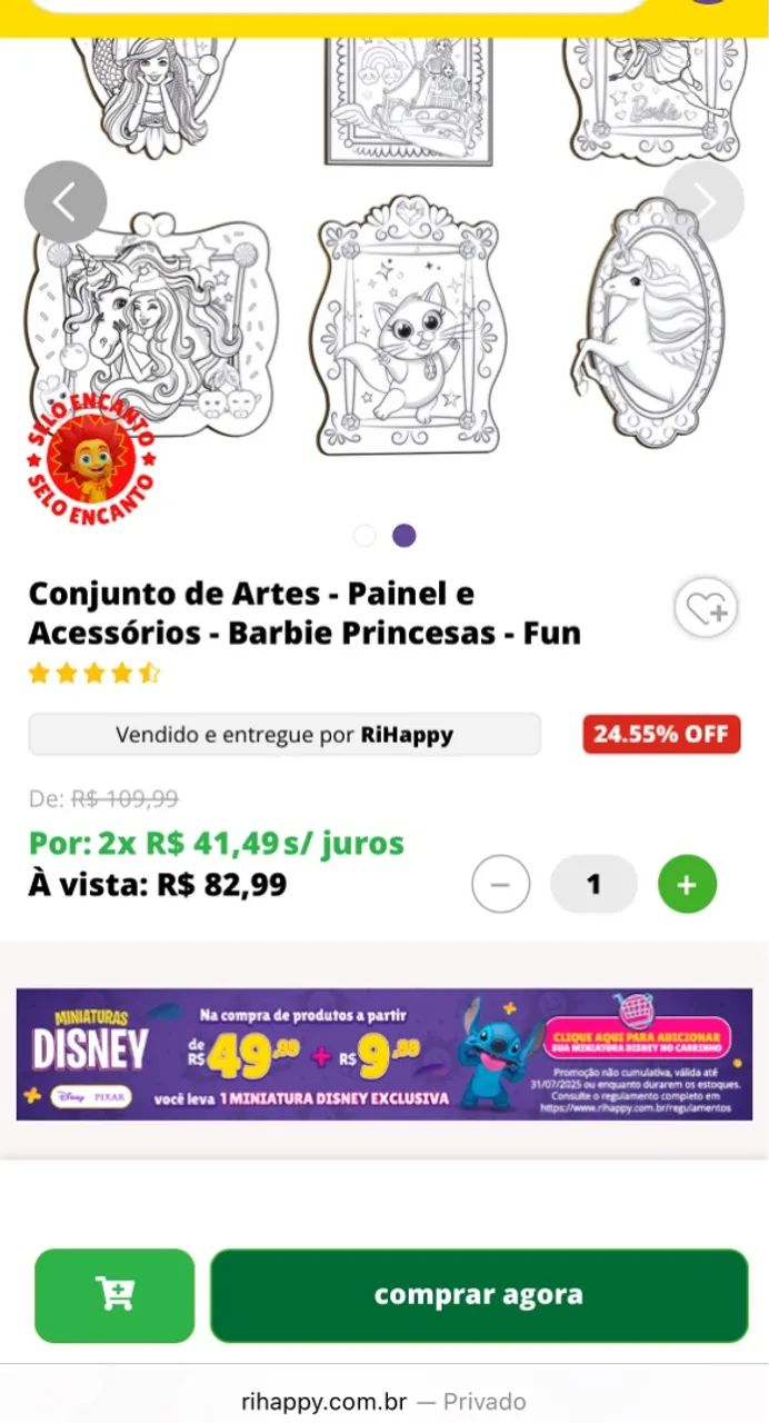 Kit de pintura Barbie
