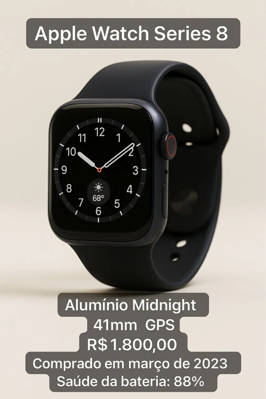 Apple Watch Series 8 41mm Midnight GPS