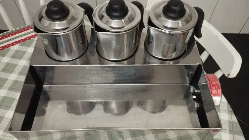 Esterilizador Automático Profissional 3 Bules - Café e Leite - Inox