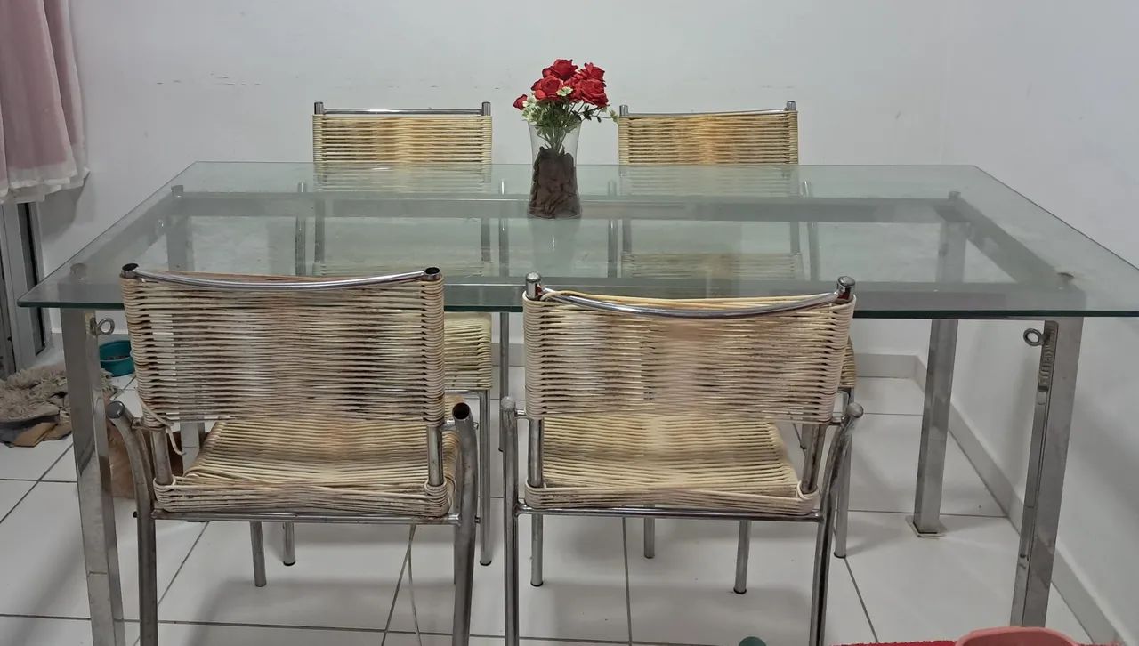 Mesa de Aço Inox e vidro - Foto 3