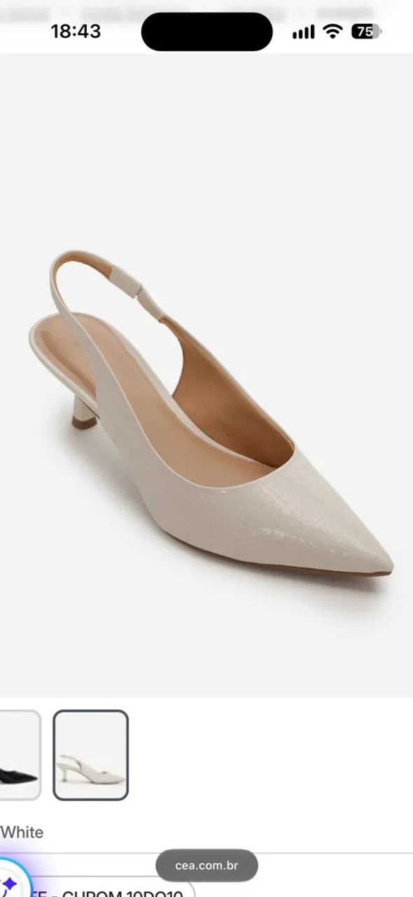 Scarpin branco tam 36 - Foto 4