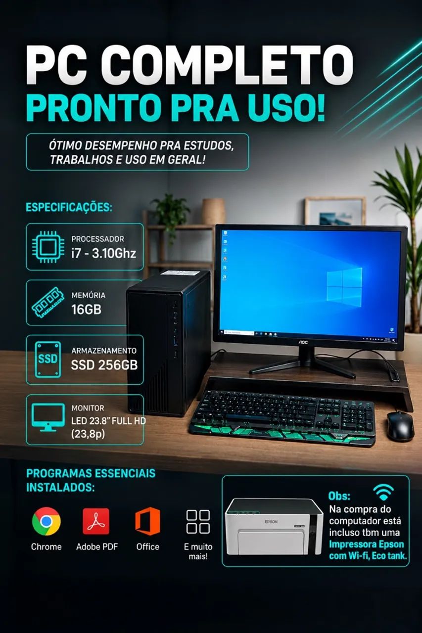 COMPUTADOR I7 COMPLETO + EPSON 