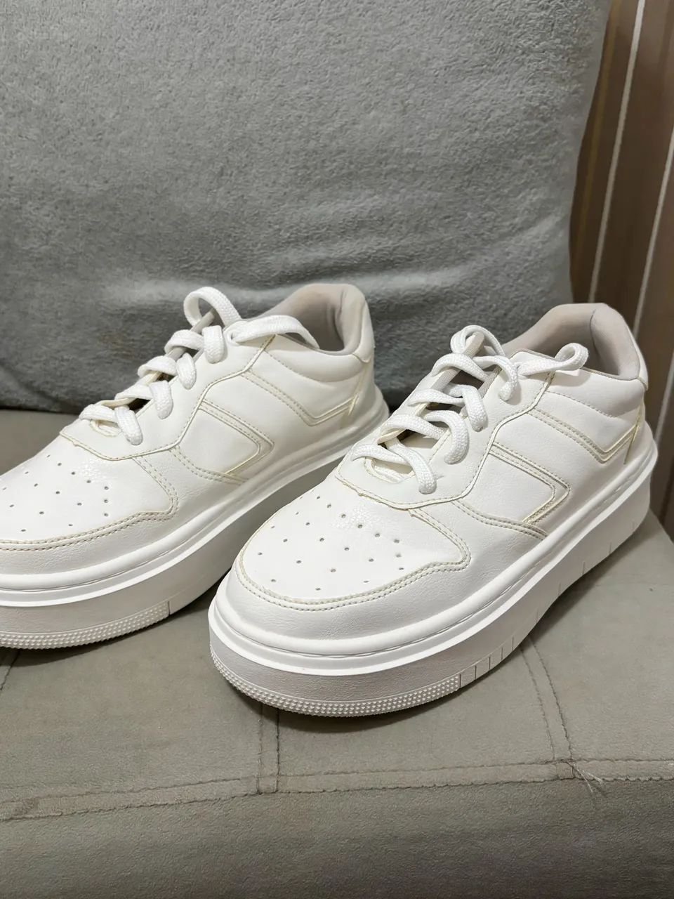 Tênis plataforma branco n° 38 