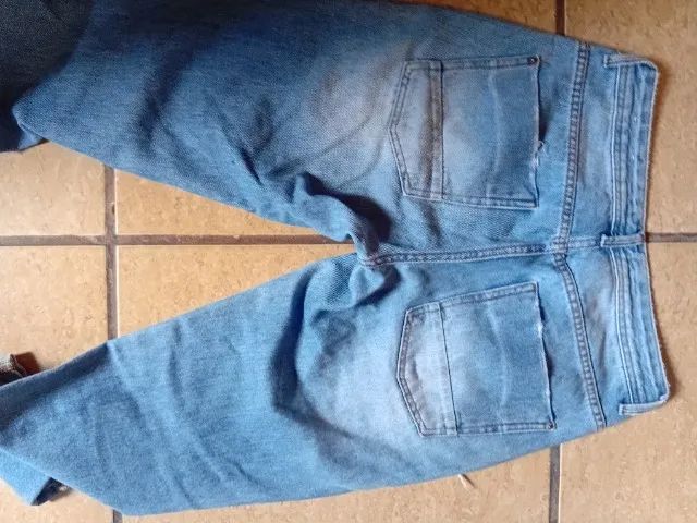 Calça jeans bordada 36 - Foto 2