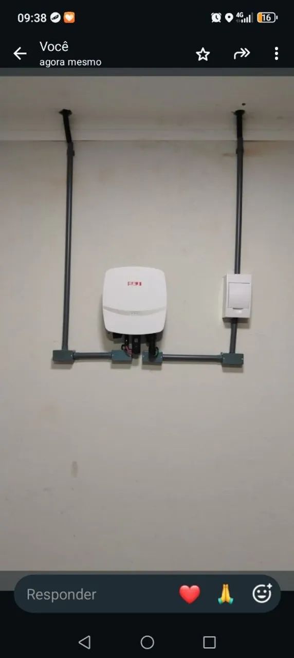 Instalação solar. 