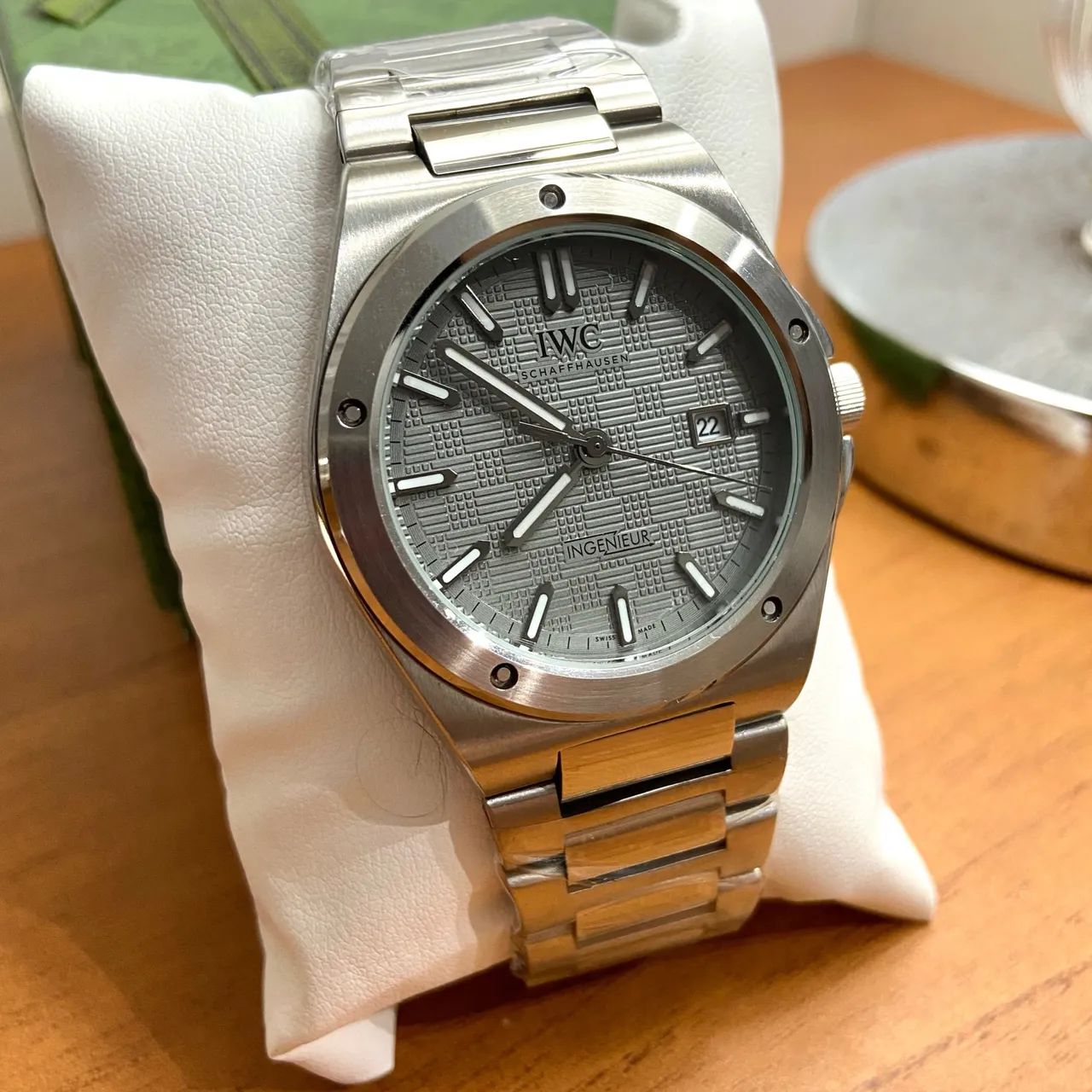 Relogio IWC ingenieur fundo cinza automatico - Foto 3