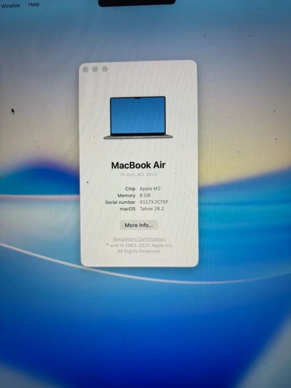 MacBook Air 2023 15 polegadas Chip M2 8gb Ram e 256gb de