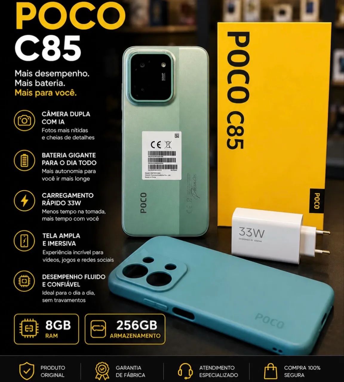 Poco c85 4G NFC 256/08 Lacrado Entregamos Grátis 