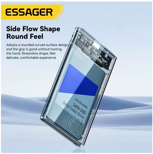 Hd externo case - Usb 3.0 - ótimo para adicionar um ssd - Essager - Foto 3