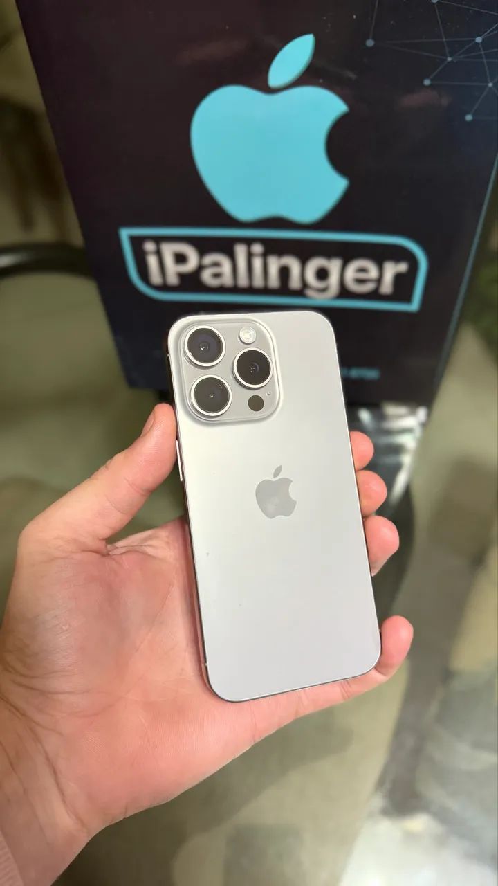 iPhone 15 Pro 128gb Natural Titanium - Impecável  - Foto 2